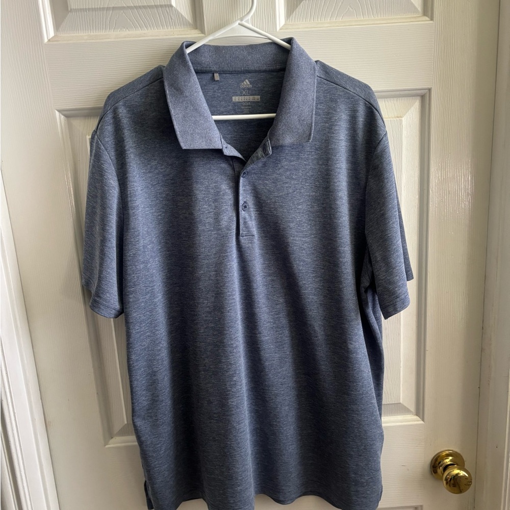 Adidas Men's Heathered Gray Polo Shirt